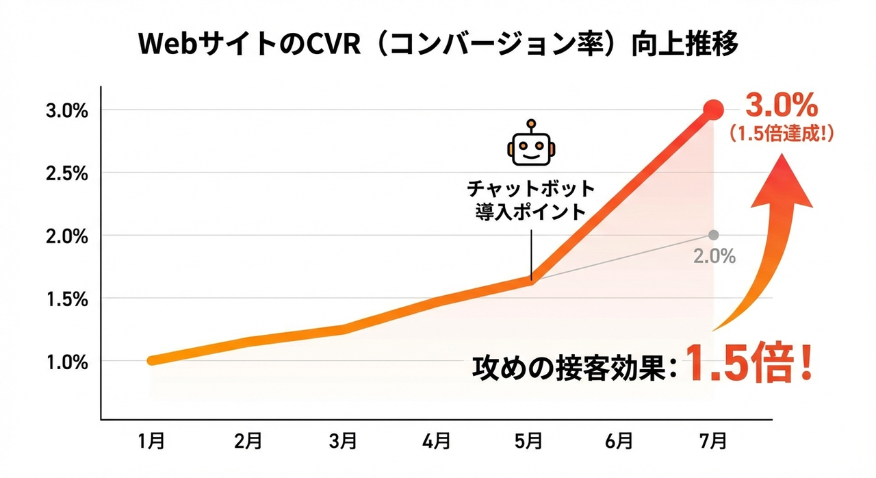 WebサイトのCVR (コンバージョン率) 向上推移