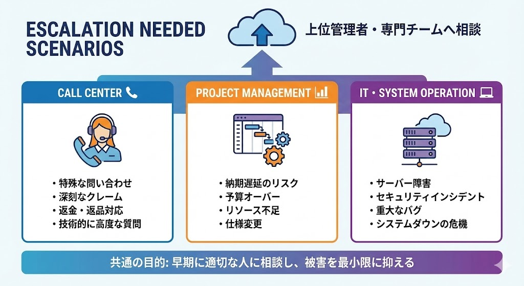 上位管理者·専門チームへ相談